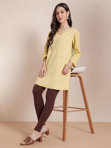 Image of TWIN BIRDS Super Stretchable Cotton Elasthane Fabric Ankle Length Leggings for Women