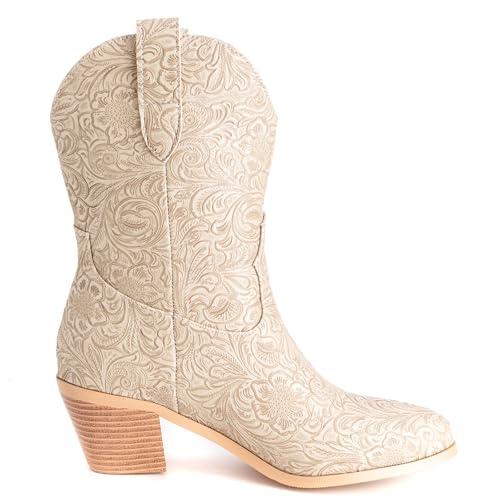 Vintage Print Cowboy Boots for Women4