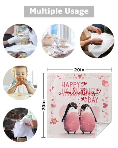 Servilletas de Tela Valentine 20 x 20 pulgadas Pack 4 miniatura 5