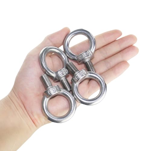 Pernos de ojo M10 de acero inoxidable LXLVOUEG pack de 4 3