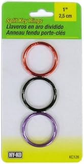 Hy-ko Kc126 3 In 1 Color Split Key Ring, Assorted Color (Pack of 5)