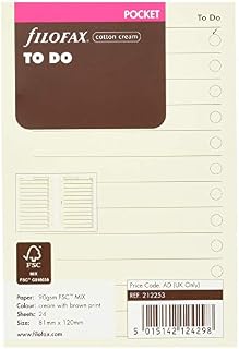 Filofax Pocket Cotton Cream To Do