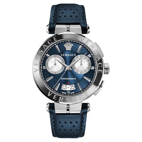 Montre Versace Homme Analogique Quartz VE1D02223 avec bracelet en cuir élégant