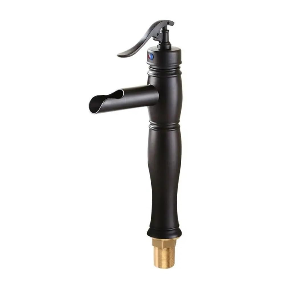 Mitigeur de lavabo haut en laiton bronze noir brossé style rétro chic