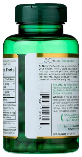 Nature's Bounty Cinnamon Capsules, Herbal Supplement, Supports Sugar Metabolism, 1500mg, 100 Capsules - Image 3