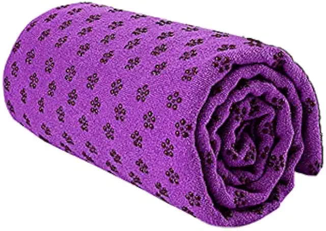 Morbuy Non-Slip Yoga Mat Towel - Sweat Absorbent, Quick-Drying, Eco-Friendly (183x63cm, Classic Purple)
