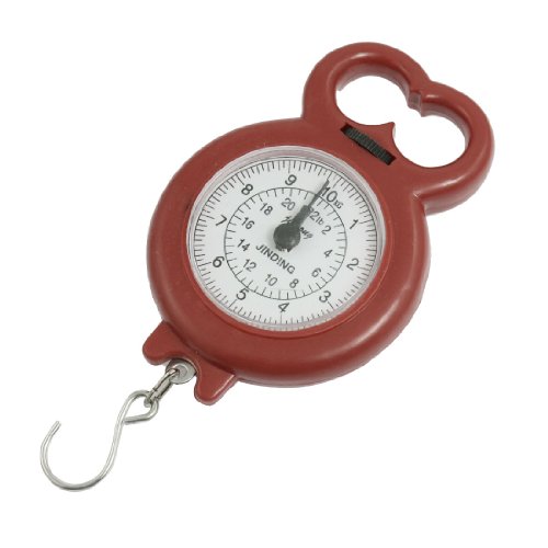 Báscula portátil de plástico 10Kg color rojo oscuro miniatura 1