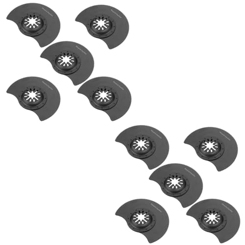 Semi-Circular Oscillating Saw Blades, 88 mm/3.46 Inch High Carbon Steel, Woodworking Multi Tool Accessories for Wood Cutting, Plastic Trimming (Black-10pcs)