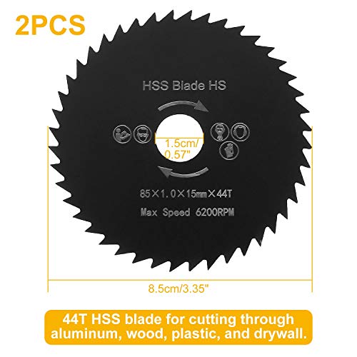 Shanqian SQUS-SAWBLADE-4PCS-SILVER-200628 3 3/8 Circular Saw Blade 4 Packs Tct / Hss / Diamond Saw Blades Assorted thumb #1