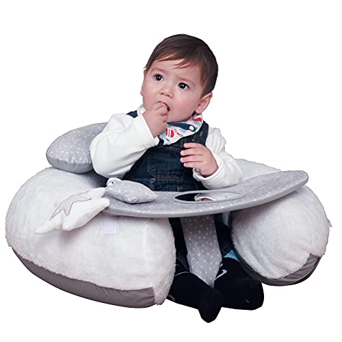 TUOERQI-Baby-Sofa-Chair for sit me up, Portable Baby Floor Seat is Inflatable, Please Use Your Air Pump. Infant Activity Seat with Toy Trayï¼†Learning sit. Sit-Me-Up Floor Seat can be Fold.