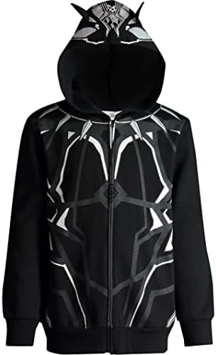 Marvel Avengers Black Panther Big Boys Cosplay Zip Up Hoodie 14-16