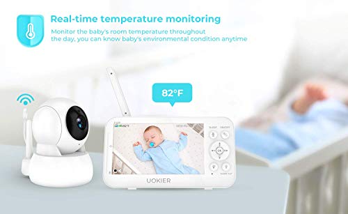 Babá Eletrônica Tela HD de 5 Polegadas Colorida com Visão Noturna Produto Novo e Entrega Imediata Cu