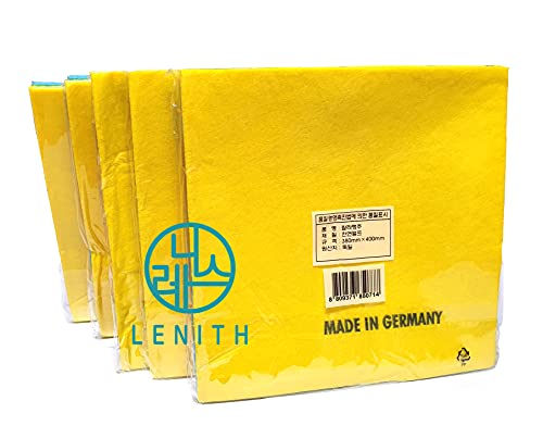 Lenith [15 Packs] German Universal Household Color Dish Cloths (3 Colors, 15Ea) Machine Washable Super Absorbent, Drying Eco-Friendly Non-Woven Fabric Kitchen Cleaning Cloth #TOP6