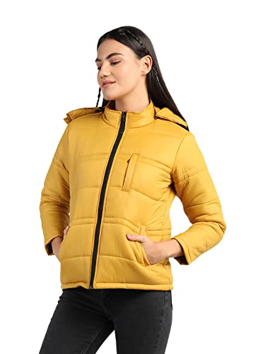 Image of CHKOKKO Women's Winter Quilted Jacket Mustard L