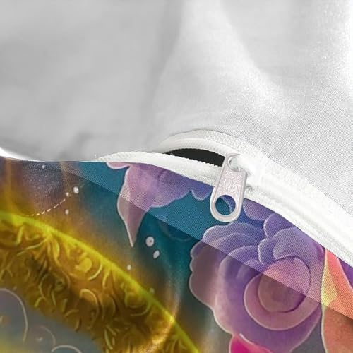 Housse de couette Bouddha 220x240 en microfibre douce avec fermeture éclair pratique - 7