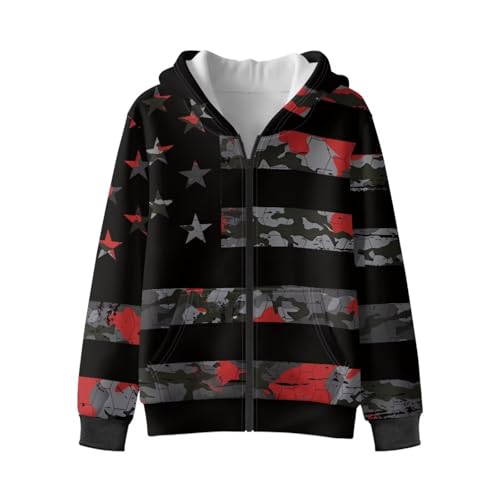 Zip Up Hoodies for Boys 6-16 Years Long Sleeve Hooded Boys Sweatshirts Thick Jacket for Holiday Travel3