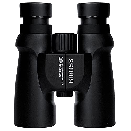 BIRDSS 10x42 Binoculars for Adults, Professional HD Waterproof Binoculars for Bird Watching, Compact Fogproof Roof Prism Binoculars for Hunting Stargazing, BAK4 Prism FMC Lens with Carrying Bag