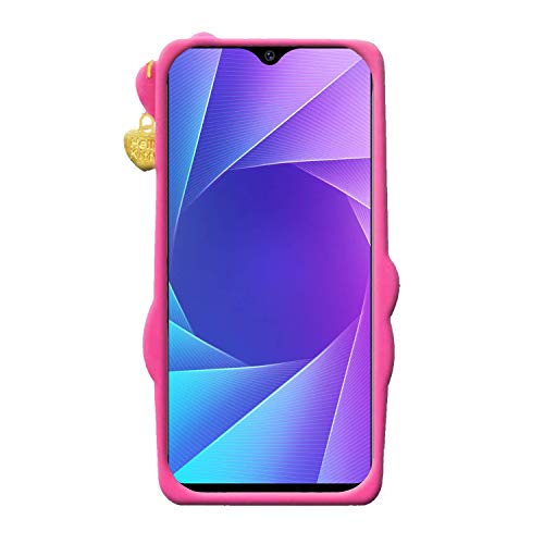 Image of Unirock Hello Kitty Back Case Cover for Vivo Y95| 3D Cute Hello Kitty Case |Soft Silicone Rubber Back Cover with Pendant Kitty Cover for Vivo Y95 (Pink)