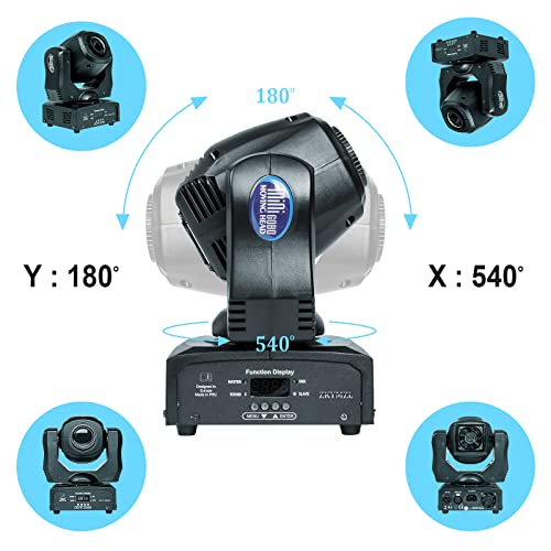 Image of ZKYMZL LED Moving Head DJ Light 80W Stage Lighting 8 Gobos 8 Colors & 8 Half Colors with DMX512 Control 9 /11 Channels - LED Strobe Lights Disco Lights for Parties Wedding Club,Corded Electric,Black