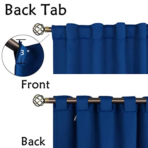 Bgment Rod Pocket And Back Tab Blackout Curtains For Bedroom - Thermal Insulated Room Darkening Curtains For Living Room, 2 Window Curtain Panels (42 X 84 Inch, Classic Blue) #TOP1