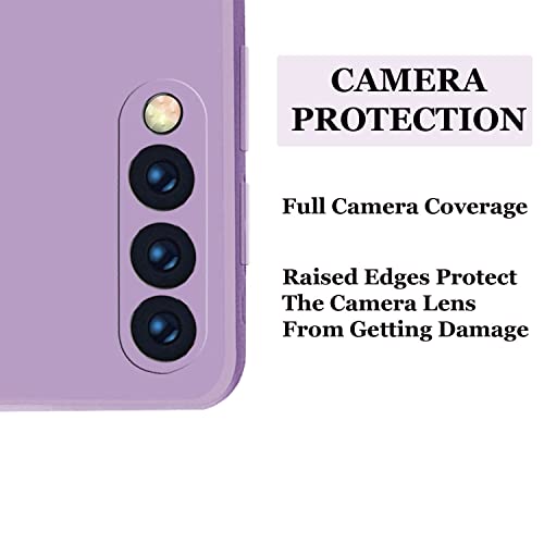 Image of A rtistque Liquid TPU Silicone Matte Shockproof Flexible with Camera Protection Soft Back Cover Case for Samsung Galaxy A50 || A50s || A30s - Purple