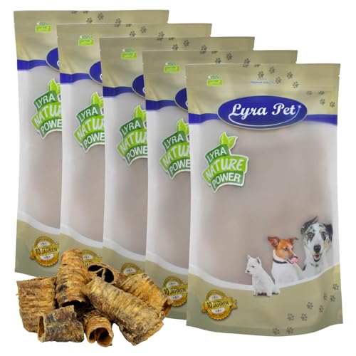 Lyra Pet® 5 kg Rinderstrossen klein getrocknet | Naturbelassener Kausnack | Proteinhaltiges Leckerli auch für Welpen und ältere Hunde | Nährstoffreich | Schonend getrocknet | Gut verträglich