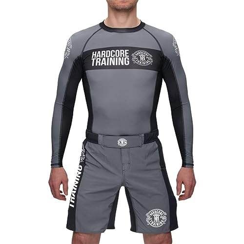 Image of Hardcore Training Fight Shorts Recruit Black Green Red Purple Blue Men's Boxing MMA BJJ Grappling Kickboxing No Gi