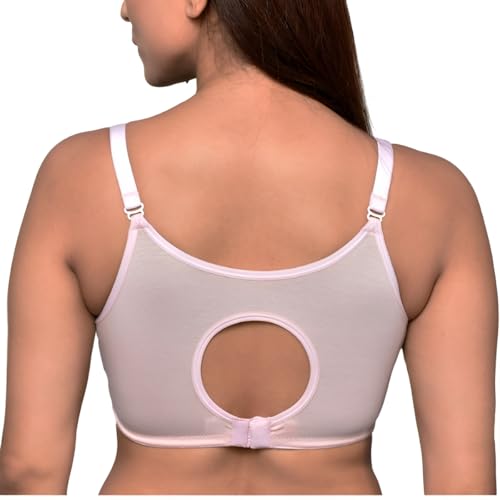 Image of Inner Sense Organic Cotton Bamboo Nursing Bra for Women I Non Padded Feeding Bra with Keyhole Back Design and Wire Free I Maternity Innerwear with Full Coverage
