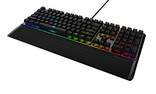 Thunder X3 AK7CHB - Teclado mecánico para Juegos (16.8 Millones de iluminación, 11 Efectos de luz, Tiras led) Color Negro y Cyan