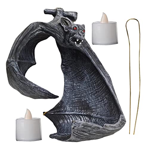 Bat Tealight Holder Retro Decor Halloween Decor 1 Set Bat Sconce Candle Holder Wall Bracket Halloween Button Battery (2 Batteries Home Decor Gothic Home Decor #TOP8