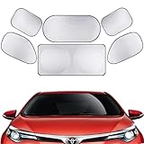 ELECTRIC CHOICE Parasoles de Coche 6pcs, Parasol para Auto Plegable, Protector de Coche Anti-UV y contra Calor, Sol...