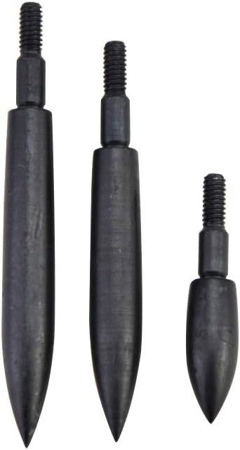 SHARROW 12Pcs Archery Arrow Points Screw in Field Points 100/150/200/250/300/350 Grain Targeting Practice Metal Broadheads Replacement Tips