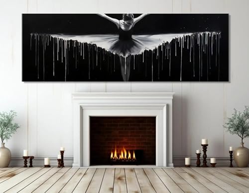 Grand tableau moderne de danseuse pour habiller un mur vide et illuminer une pièce