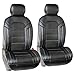 FH Group PU208BLACK102 Black Leatherette Car Seat Cushions Airbag Compatible