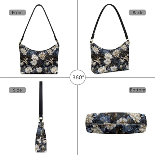 Image of Handbag for Women Leather Underam Shoulder Bag with Zipper Fashion Work Purse Waterproof Travel Wallet