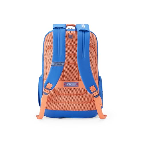 Image of American Tourister Brett 4.0 | 32.5 Ltrs | 3 Compartments | Bottle Pocket | Ergonomic Padded Back Panel & Shoulder Straps | Laptop Backpack | 1 Year International Warranty | Elemental Blue