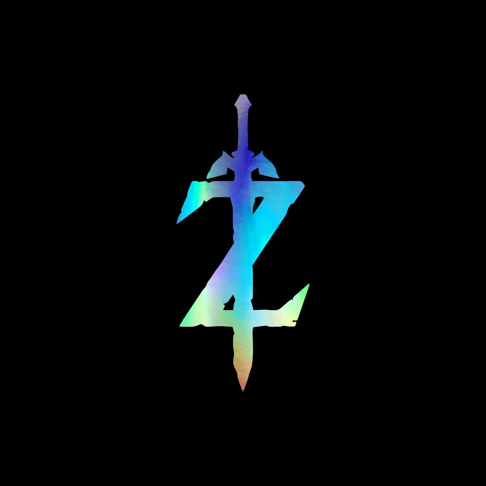 Zelda Sword Z Vinyl Decal Notebook Car Laptop 2.5" x 5.5" (Holographic)