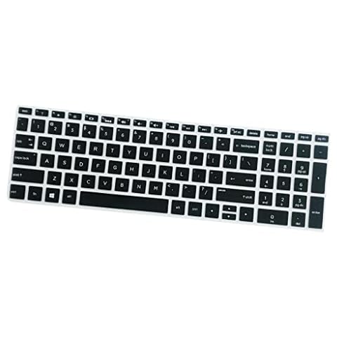 KESOTO Ultra Slim Soft Silicone Laptop Keyboard Skin Protective Cover Shell For HP 15.6 inch BF Black Cover