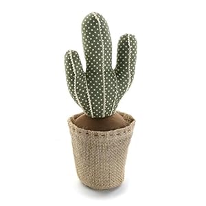 VERSA 20270119 Fermaporta Cactus, Tessuto, Multicolore, 12x12x34 cm