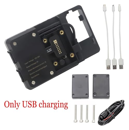 Für BMW R850RT R1150RT R 850 1150 RT Motorrad Windschutzscheibe GPS Telefon USB Wireless Charging Halter Navigation Halterung Ständer GPS-Navigationshalterung(USB Charging)