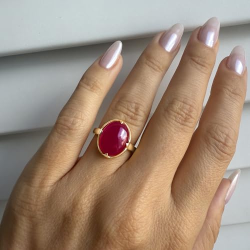 Moon Magic Authentic Real Pink Quartz Cabochon Ring for Women by Moon Magic - Used condition - Image 7