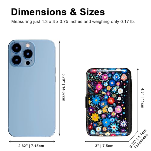 Image of Aluminum Wallet RFID Blocking Slim Metal Business ID Credit Card Holder Hard Case