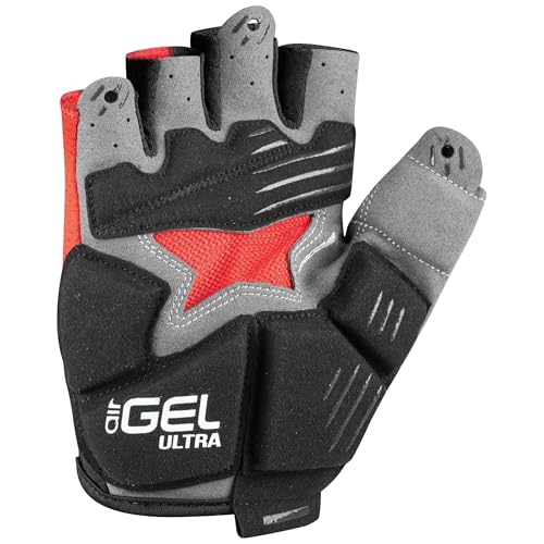 Garneau Men's Cycling Gloves - Air Gel Ultra - Black Red (Medium)