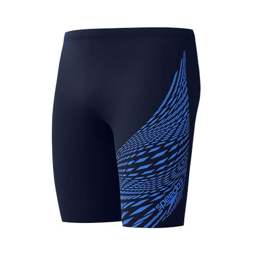 Speedo Medley Logo Jammer para Hombre, Navy/Cobalt Pop, 36