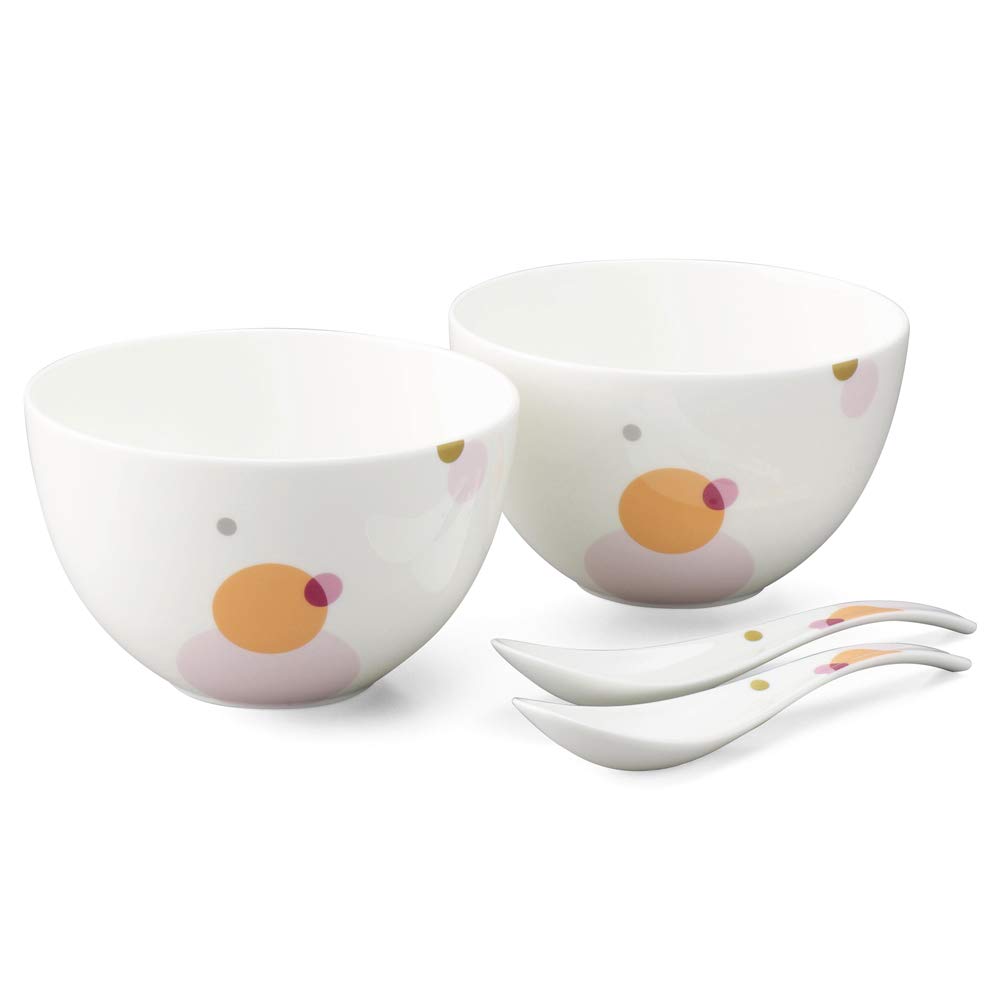 Amazon.co.jp: NARUMI(ナルミ) ボウル 皿 セット 水玉ギフト オレンジ