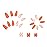 Magrace Press on Nails Medium Almond Fake Nails French Tips False Nails with Designs 24 pcs Stick on Nails for Women