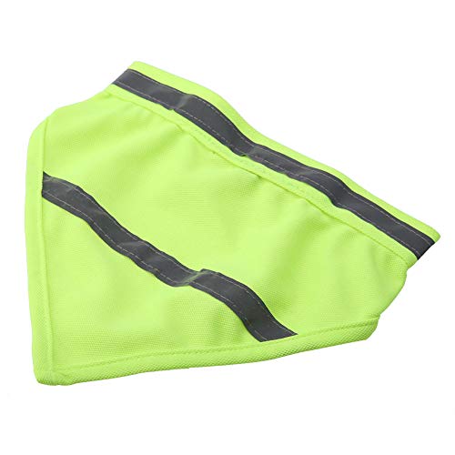 Hund Bandanas Reflektierende Sicherheit Hund Schal Dreieck Streifen Haustier Hundehalsband Personalisierte Neon Farbe Sichtbarkeit Produkte Halstuch(M Fluorescent Yellow)