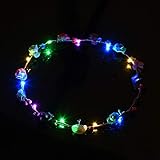Headbands Women Hair Headband Garland LED Floral Crown Flower Vines Colorful Glowing Hairband Wreath