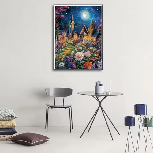 Pintar por números flor búho 50x70cm con acrílicos 3