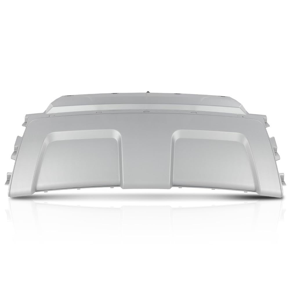 CROSSDESIGN Rear Bumper Cover Trim Plate Board Compatible with Land Rover Range Rover Evoque 2012-2018 Pure Models Only, Not Fit for Dynamic Models Silver